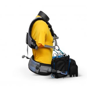 The harness can be used without the spine when using smaller size bags