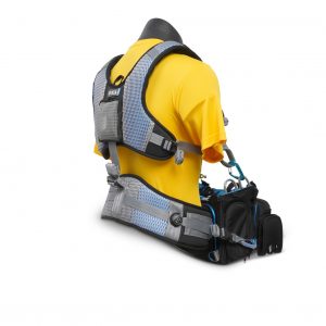 The harness can be used without the spine when using smaller size bags